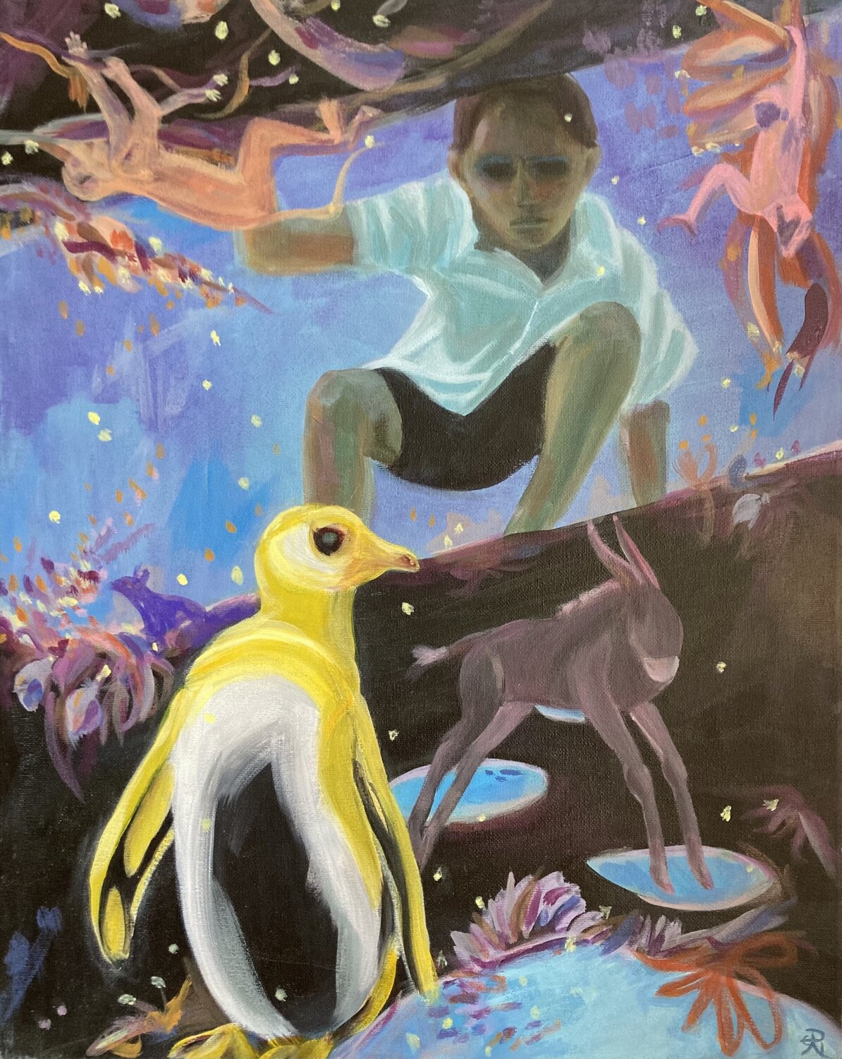 Little Secrets Lemonie Pearl Original painting for sale