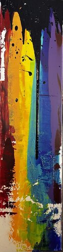 Rainbows at midnight I by Els Devrieze, Painting for Sale on Select