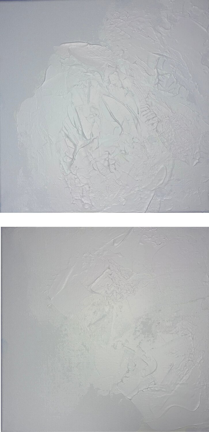 Sediments of light IV (diptych) Els Devrieze Original painting for sale