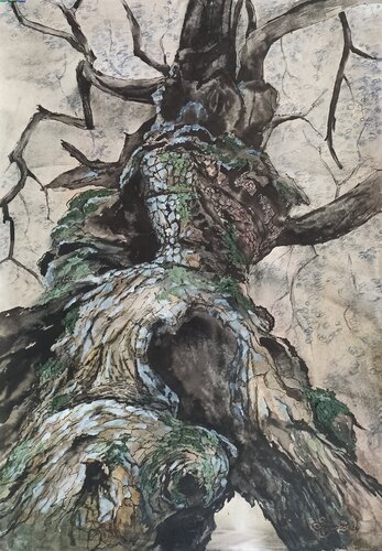 Angel Oak Tree. by Tetyana Donets, Painting for Sale on Select
