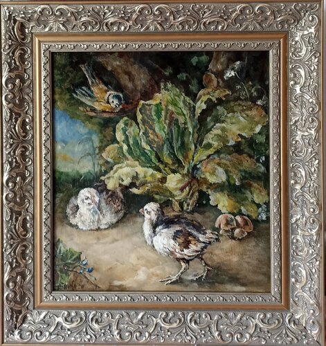 Poultry yard. by Tetyana Donets, Painting for Sale on Select