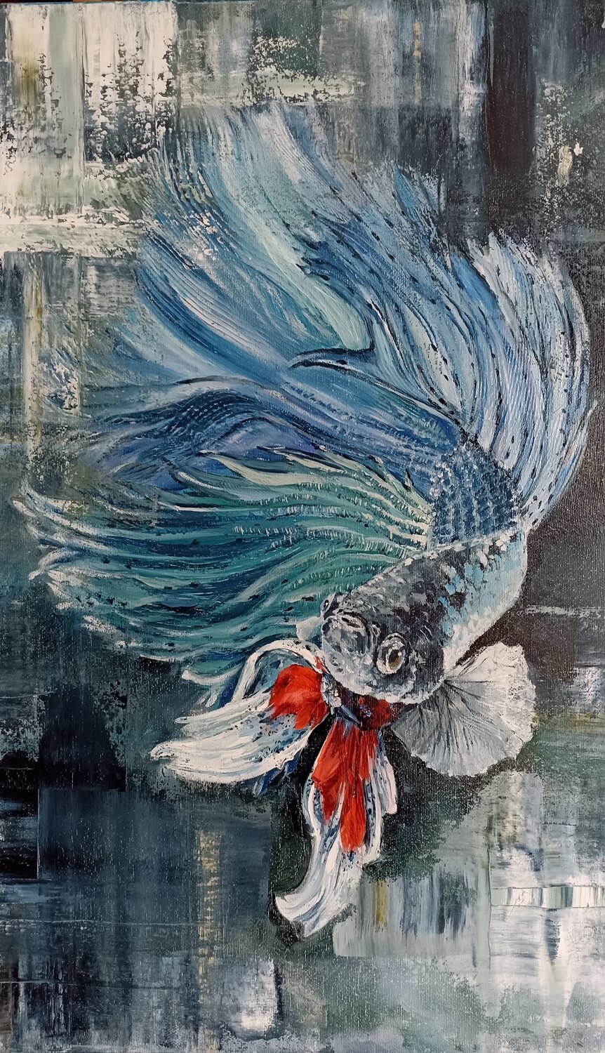 Fish cockerel 1. Tetyana Donets Original painting for sale