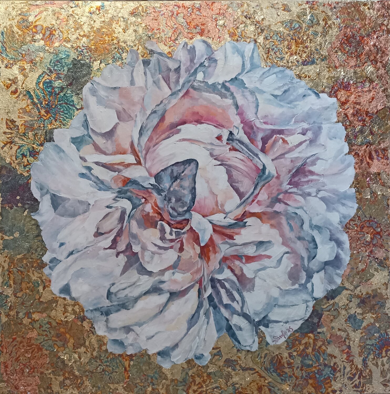 Peony Tetyana Donets Original painting for sale