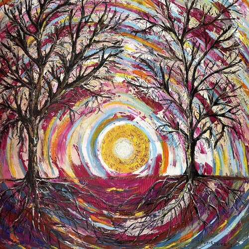 Soul fusion by JULIJA PUZIRJOVA, Painting for Sale on Select