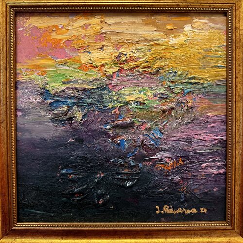 Yellow, Green, Purple—Who's the Boss Here? by JULIJA PUZIRJOVA, Painting for Sale on Select