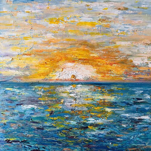 The Sea Asked for Some Gold — I Didn’t Say No by JULIJA PUZIRJOVA, Painting for Sale on Select