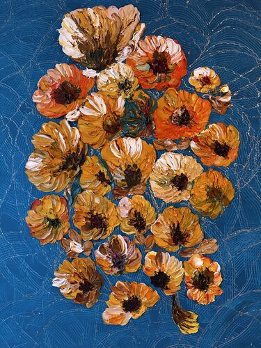 Every Petal Shouts, I’m a Star, Look at Me! by JULIJA PUZIRJOVA, Painting for Sale on Select