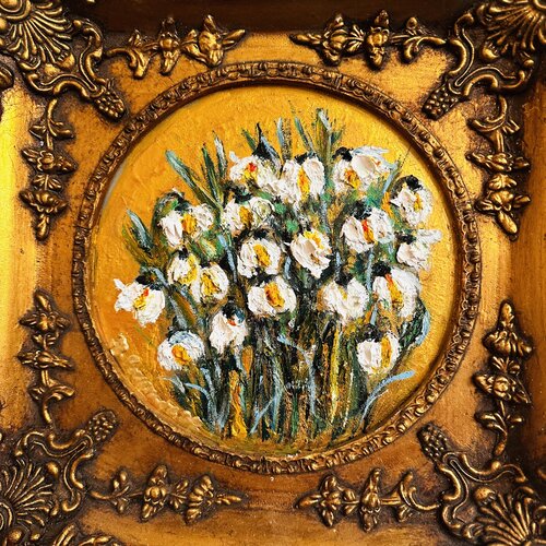 Golden Pollen of Memories by JULIJA PUZIRJOVA, Painting for Sale on Select