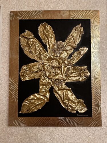 Golden Neural Network by JULIJA PUZIRJOVA, Painting for Sale on Select