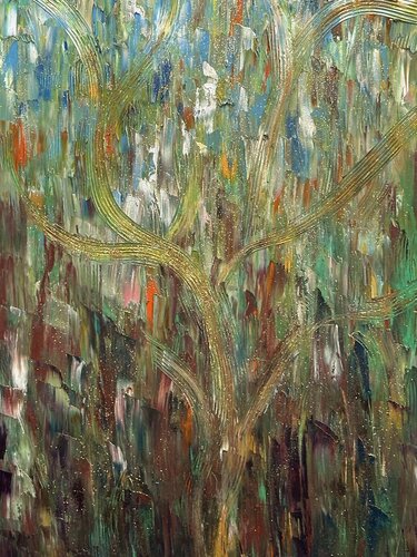 Golden Harmony of My Feelings by JULIJA PUZIRJOVA, Painting for Sale on Select