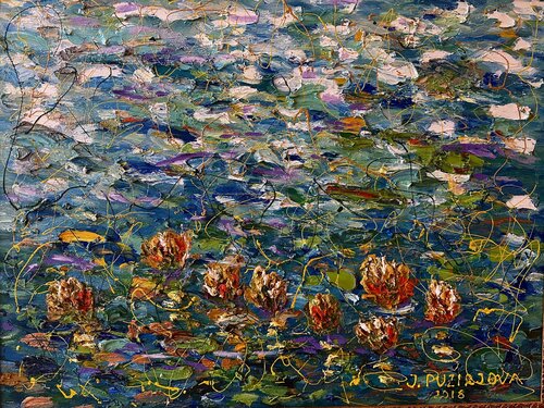 Magic of Water Captured in Brushstrokes by JULIJA PUZIRJOVA, Painting for Sale on Select