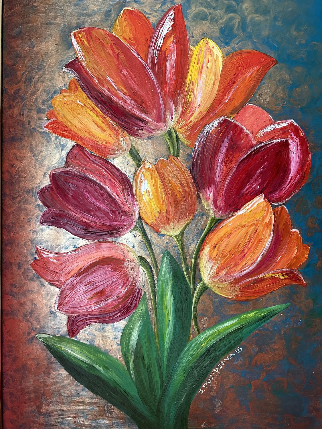 Bliss of flowers JULIJA PUZIRJOVA Original painting for sale