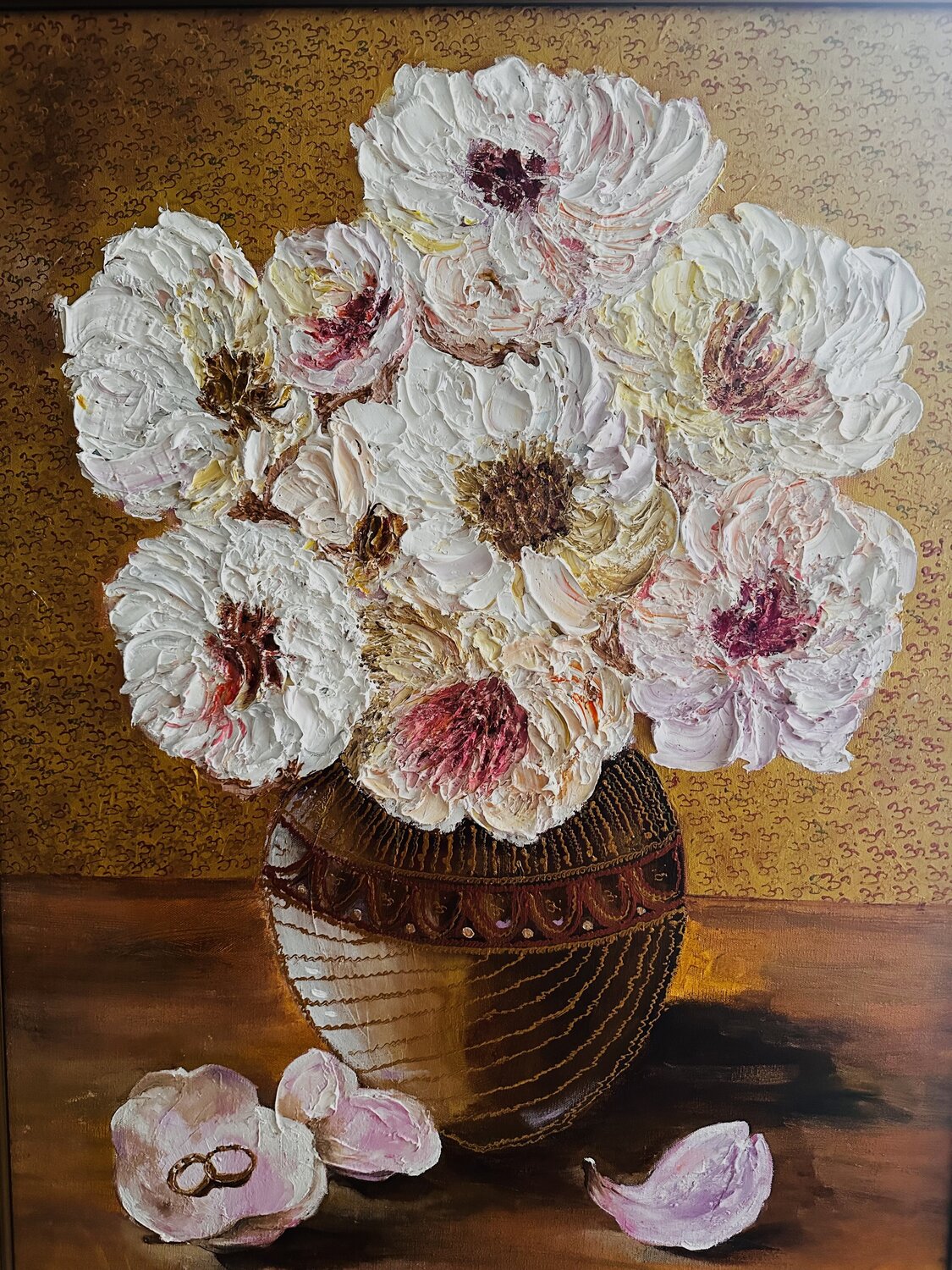 Flowers That Know About Eternal Love JULIJA PUZIRJOVA Original painting for sale