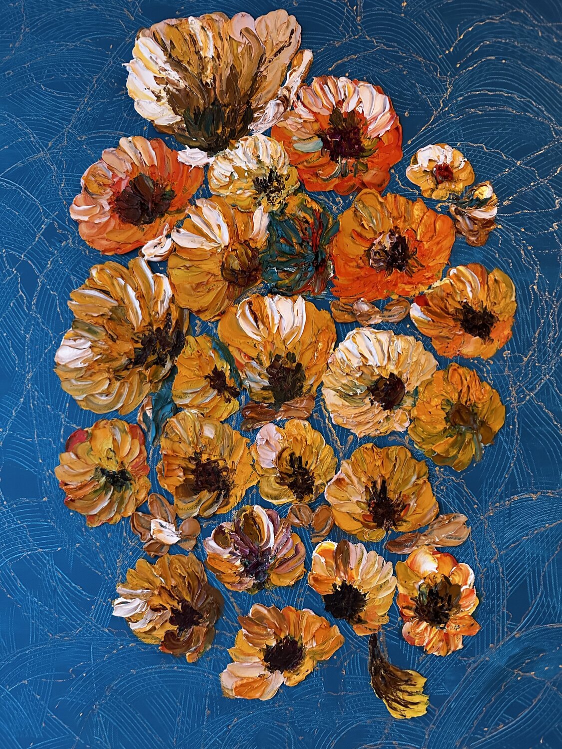Every Petal Shouts, I’m a Star, Look at Me! JULIJA PUZIRJOVA Original painting for sale