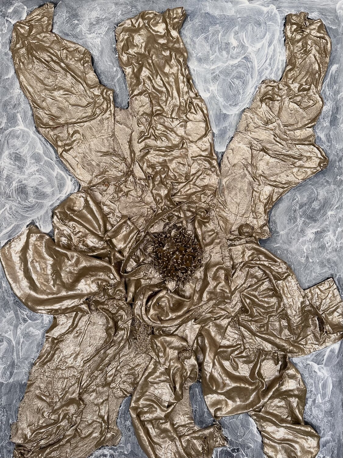 Gold, Wind, and a Little Chaos JULIJA PUZIRJOVA Original painting for sale