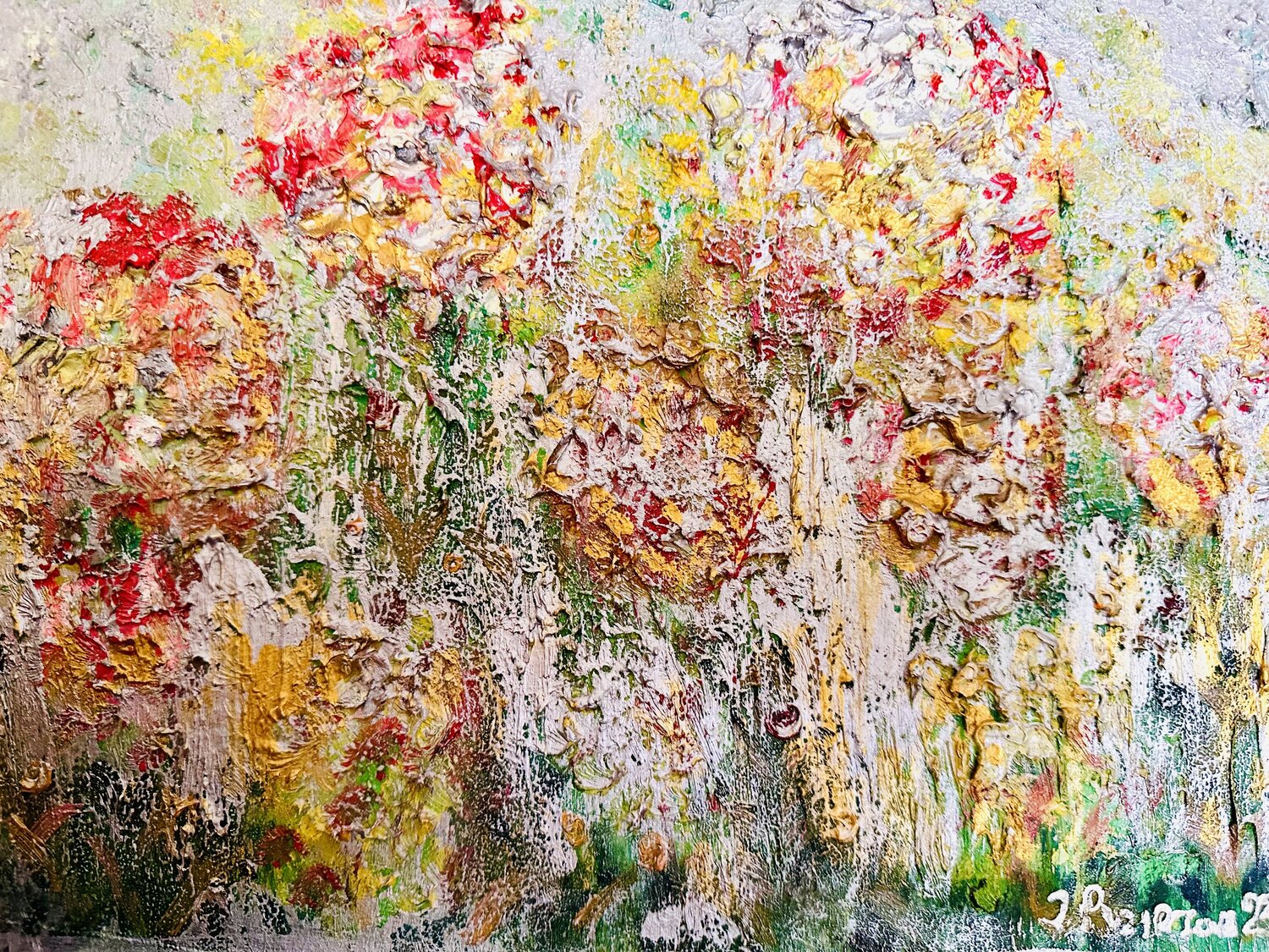 Playful Blooms JULIJA PUZIRJOVA Original painting for sale