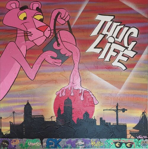 Thug life in pink by Valco, Painting for Sale on Select