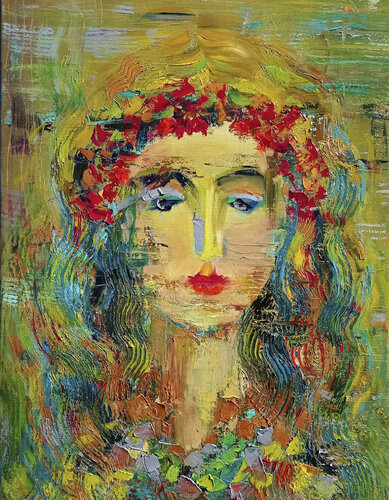 ''Thoughtful'' by Tamara Shyrai, Painting for Sale on Select
