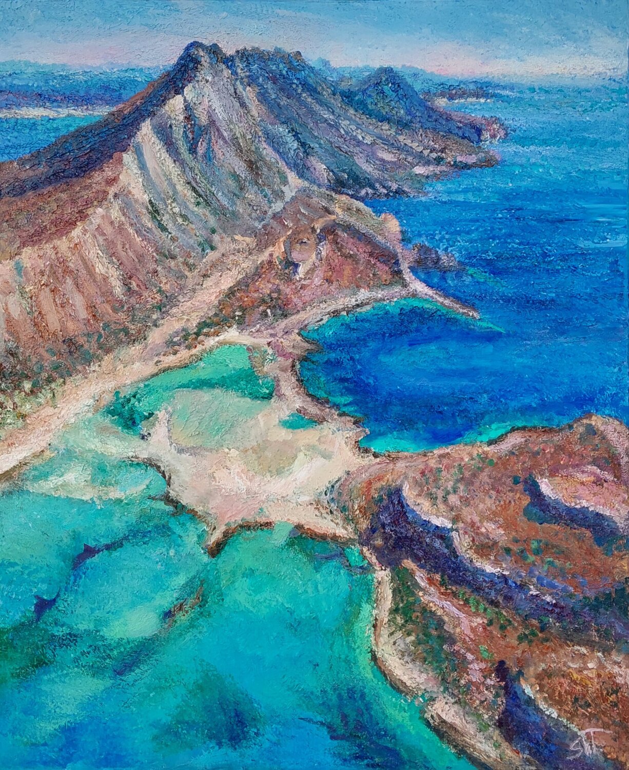 Balos Lagoon Tamara Shyrai Original painting for sale