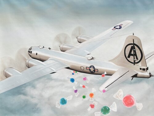 Candy Bomber by Jean-Marie Gitard, Painting for Sale on Select