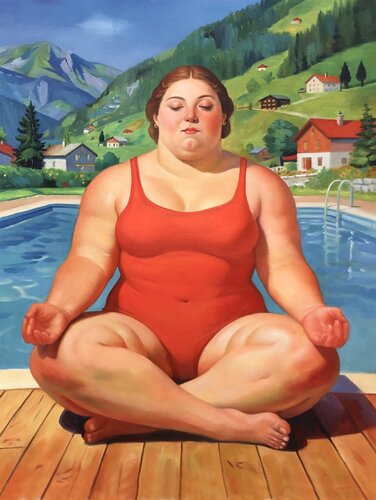 La Suisse, Quel Beau Pays! by Jean-Marie Gitard, Painting for Sale on Select