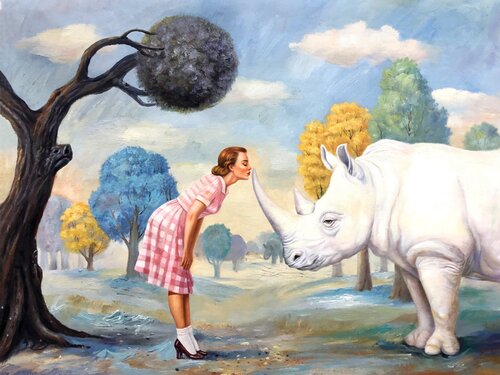 Le Baiser by Jean-Marie Gitard, Painting for Sale on Select