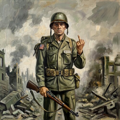 A Dirty War by Jean-Marie Gitard, Painting for Sale on Select