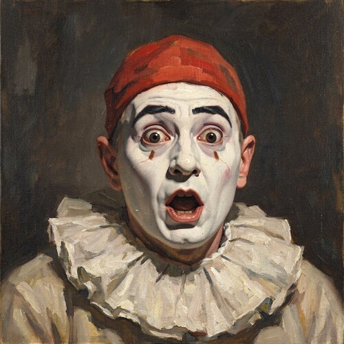 Le Clown Zinger by Jean-Marie Gitard, Painting for Sale on Select
