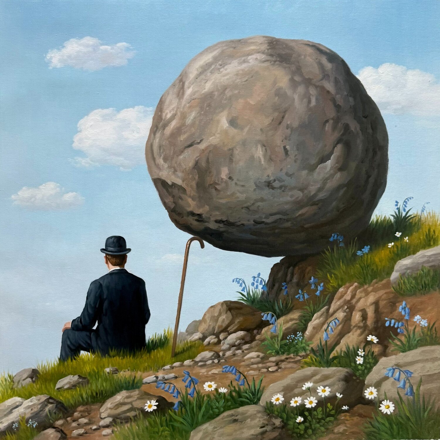 The Rock Jean-Marie Gitard Original painting for sale