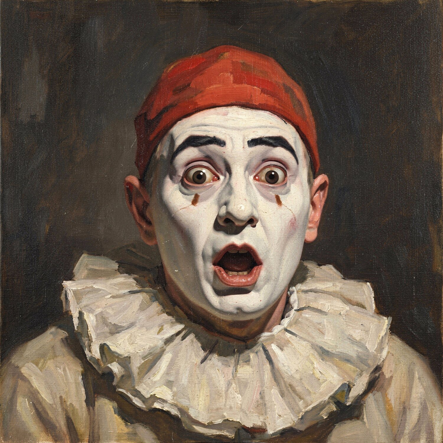 Le Clown Zinger Jean-Marie Gitard Original painting for sale