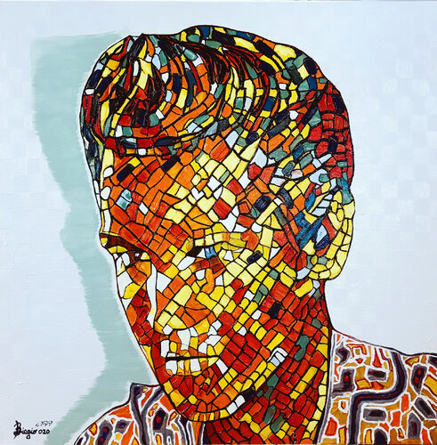 The King Omaggio a (Elvis Presley) by Biagio Antonio Occhipinti, Painting for Sale on Select