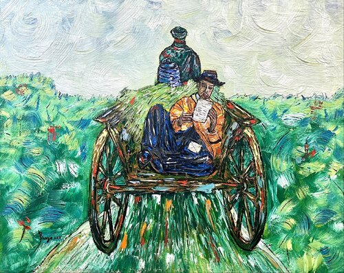 The letter (omaggio a Vincent Van Gogh) by Biagio Antonio Occhipinti, Painting for Sale on Select