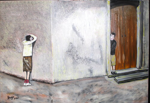 Ammuccialucetta (Nascondino) by Biagio Antonio Occhipinti, Painting for Sale on Select