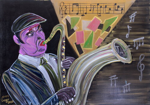 Jazz by Biagio Antonio Occhipinti, Painting for Sale on Select