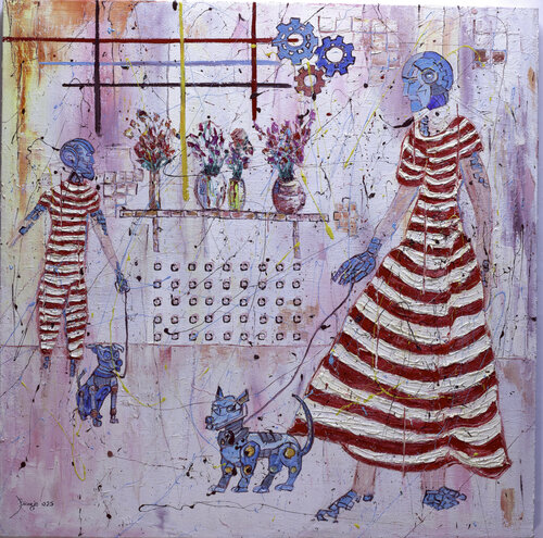 Transizione #8 (Un giorno da robot) by Biagio Antonio Occhipinti, Painting for Sale on Select