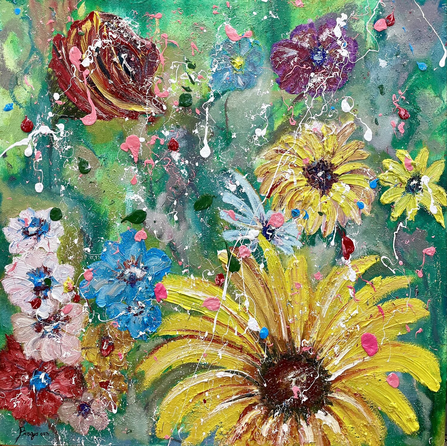 Illusione Floreale Biagio Antonio Occhipinti Original painting for sale