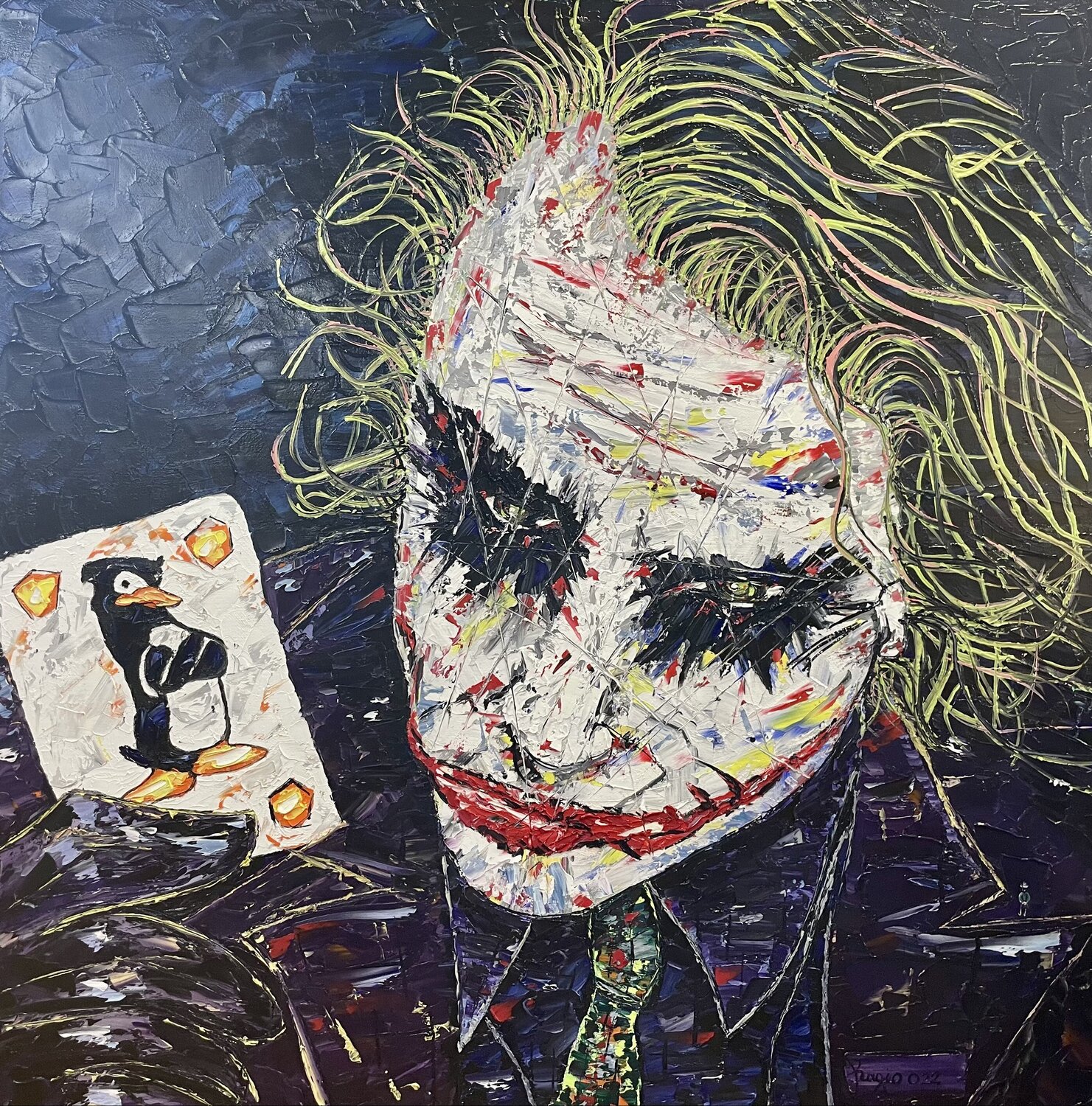 Joker3# Biagio Antonio Occhipinti Original painting for sale