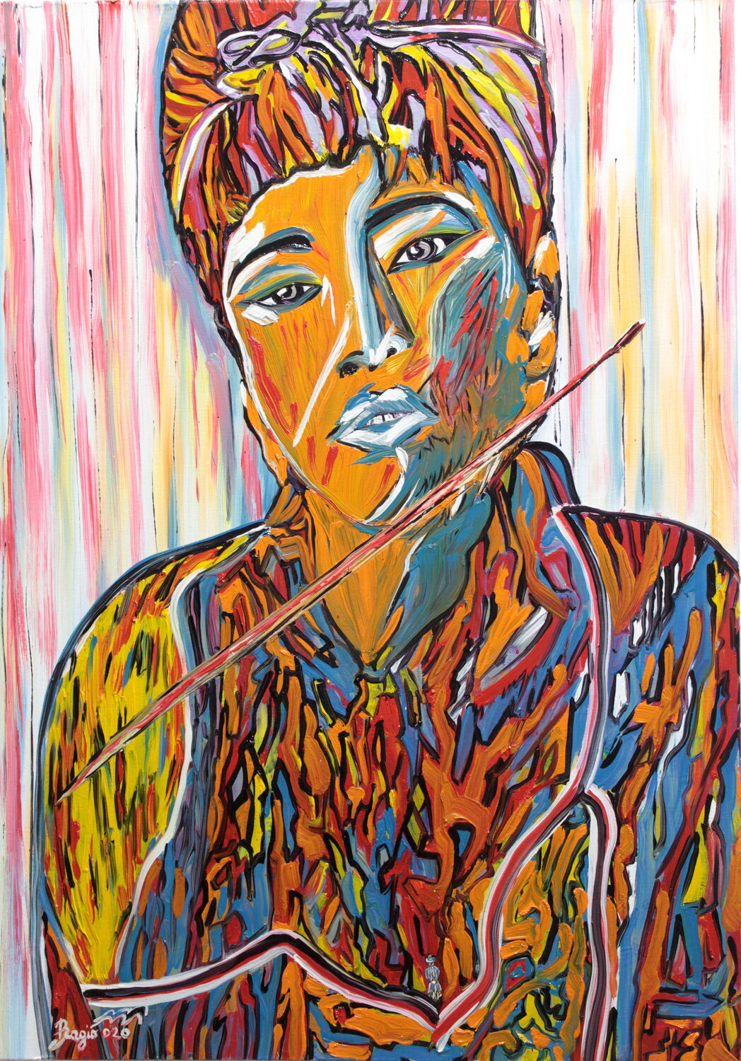Guerriera Biagio Antonio Occhipinti Original painting for sale
