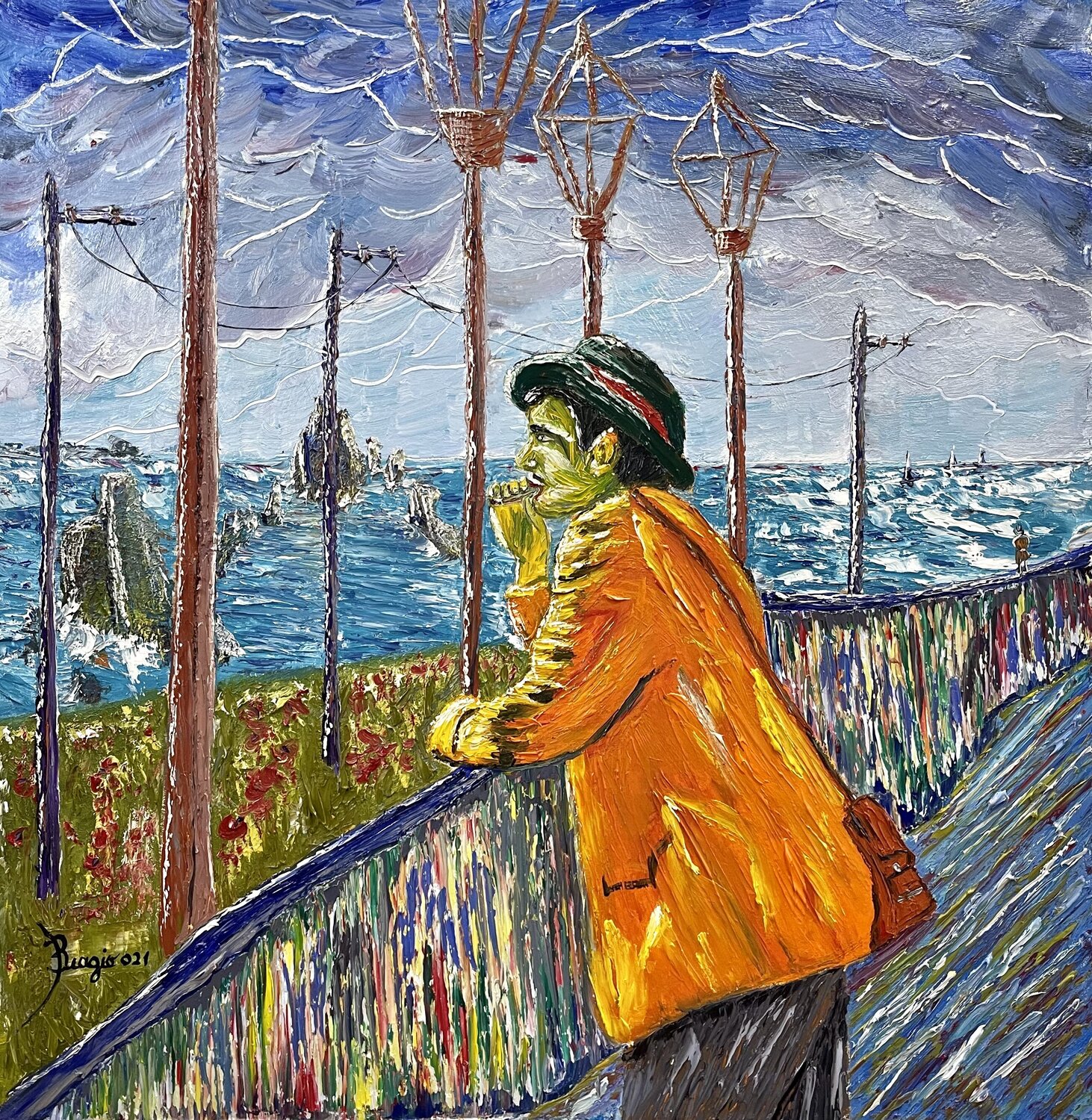Silence (Omaggio a Vincent Van Gogh) Biagio Antonio Occhipinti Original painting for sale