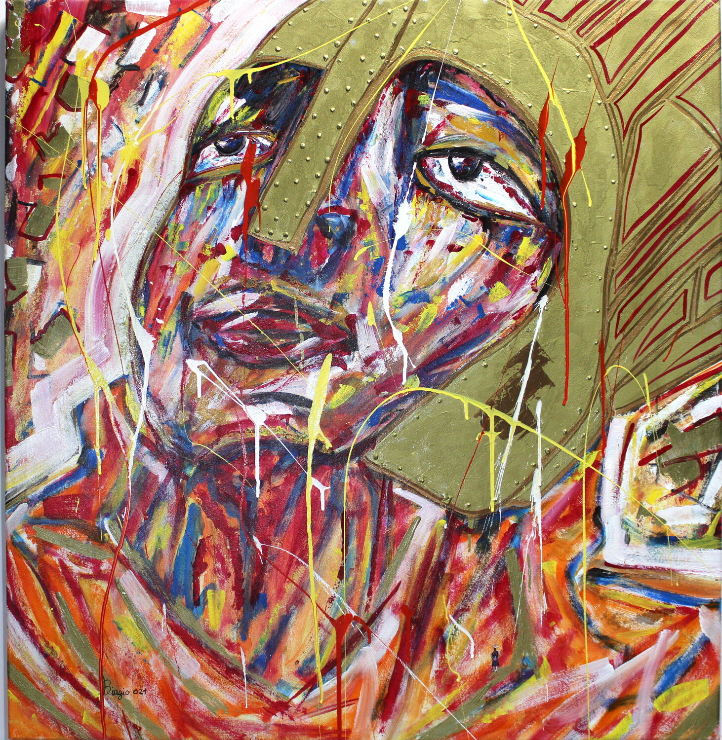 Roman Warrior Biagio Antonio Occhipinti Original painting for sale