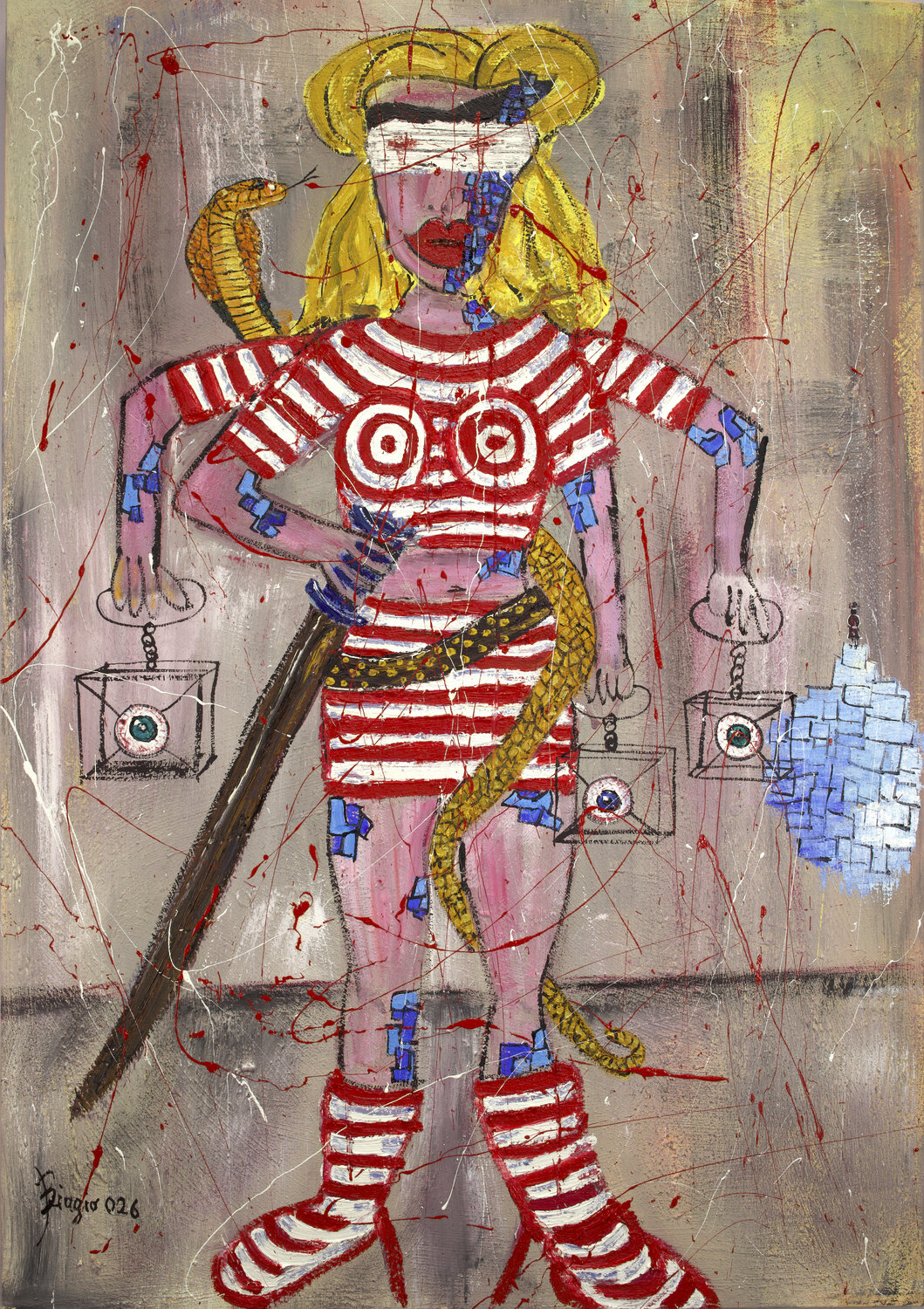 La Dea Bendata Biagio Antonio Occhipinti Original painting for sale