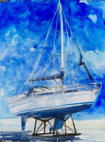 Velero 3 en Breskens by Claudio Pincas Feldman, Painting for Sale on Select