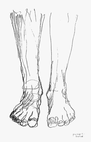 Pies by Claudio Pincas Feldman, Drawing for Sale on Select