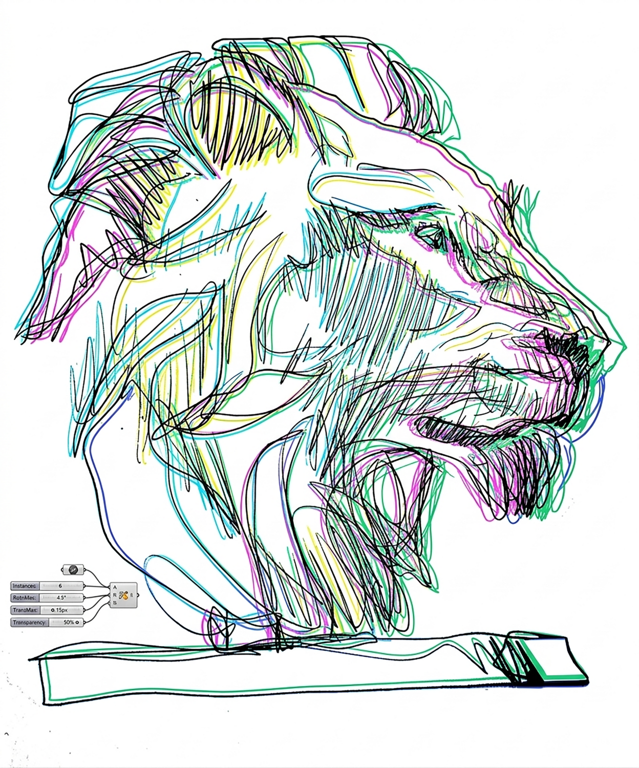Leon Python process Claudio Pincas Feldman Drawing for sale