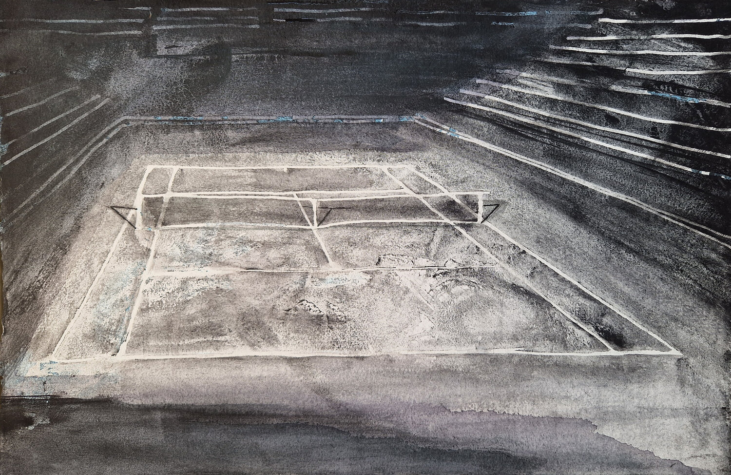 Tennis Grises 2 Claudio Pincas Feldman Original painting for sale