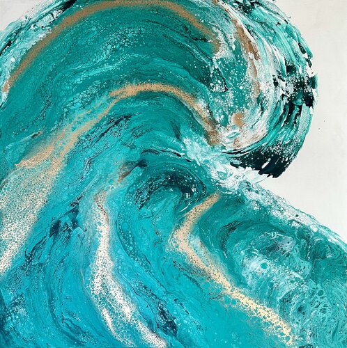 Emerald wave 2 by Inna Horch, Painting for Sale on Select