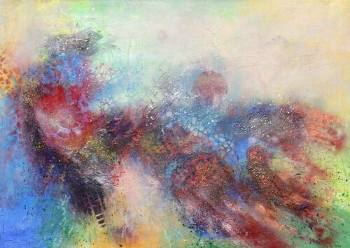 Abstract Cosmic odyssey by Ludmilla Ukrow, Painting for Sale on Select