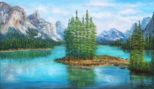 Alberta Nationalpark by Ludmilla Ukrow, Painting for Sale on Select