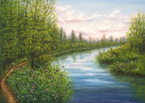 The river by Ludmilla Ukrow, Painting for Sale on Select