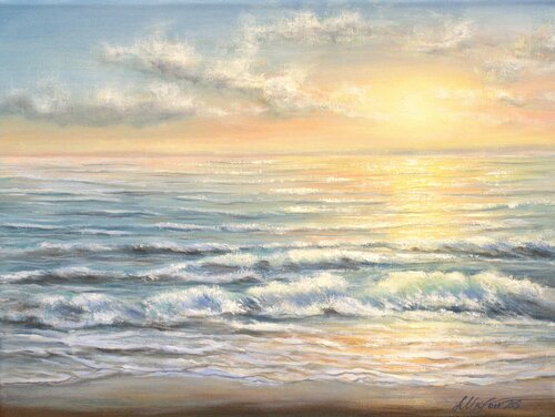 Serene seascape von Ludmilla Ukrow, Malerei kaufen auf Select